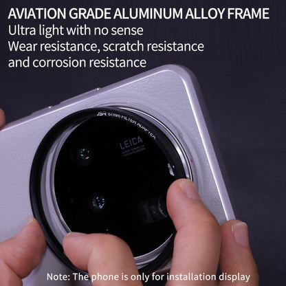 JSR Aluminum Camera Lens Adapter Ring for Phone Case, For Xiaomi 15 Ultra Gilded Gray