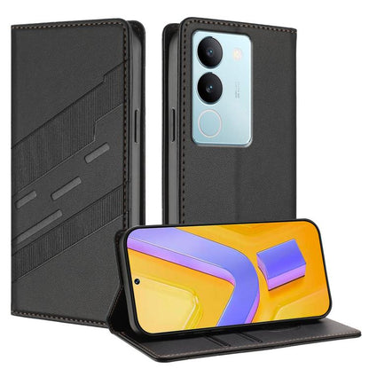 Embossed Multi-functional Wallet Retro Leather Phone Case, For vivo Y28 4G Global, For vivo X100s 5G Global, For vivo Y17s 4G Global, For vivo S18 / S18 Pro, For vivo V29e 5G / Y200 5G Global, For vivo Y200 5G Global, For vivo Y78 5G / Y27 5G          ...