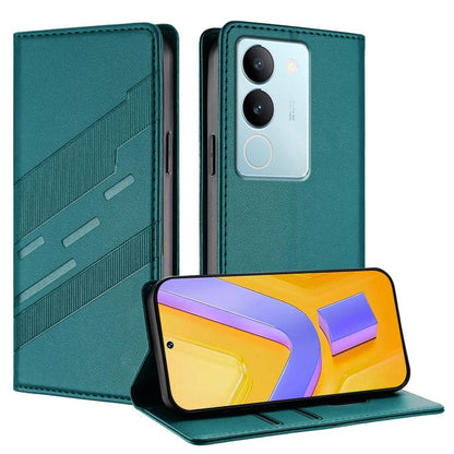Embossed Multi-functional Wallet Retro Leather Phone Case, For vivo Y28 4G Global, For vivo X100s 5G Global, For vivo Y17s 4G Global, For vivo S18 / S18 Pro, For vivo V29e 5G / Y200 5G Global, For vivo Y200 5G Global, For vivo Y78 5G / Y27 5G          ...