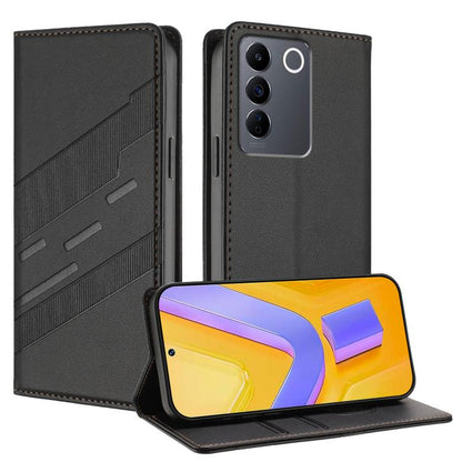 Embossed Multi-functional Wallet Retro Leather Phone Case, For vivo Y56 5G Global, For vivo Y100 5G Global, For vivo V27 5G / V27 Pro 5G, For vivo V27e 4G Global, For vivo iQOO Neo11 5G, For vivo Y35 4G Global, For vivo Y55s 2023 5G                    ...