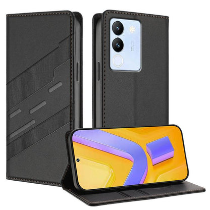 Embossed Multi-functional Wallet Retro Leather Phone Case, For vivo Y28 4G Global, For vivo X100s 5G Global, For vivo Y17s 4G Global, For vivo S18 / S18 Pro, For vivo V29e 5G / Y200 5G Global, For vivo Y200 5G Global, For vivo Y78 5G / Y27 5G          ...
