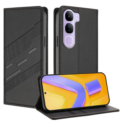 Embossed Multi-functional Wallet Retro Leather Phone Case, For vivo Y29s 5G Global, For vivo Y29 4G Global, For vivo V50 5G Global, For vivo Y19s 4G Global, For vivo Y300 5G Global, For vivo Y200e 5G Global, For vivo V40e 5G India / iQOO Z9s 5G        ...
