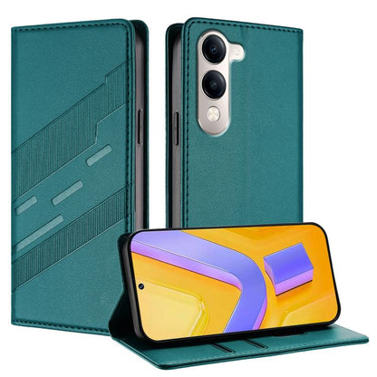 Embossed Multi-functional Wallet Retro Leather Phone Case, For vivo Y29s 5G Global, For vivo Y29 4G Global, For vivo V50 5G Global, For vivo Y19s 4G Global, For vivo Y300 5G Global, For vivo Y200e 5G Global, For vivo V40e 5G India / iQOO Z9s 5G        ...