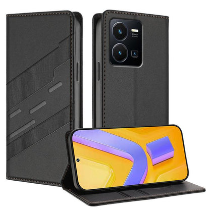 Embossed Multi-functional Wallet Retro Leather Phone Case, For vivo Y56 5G Global, For vivo Y100 5G Global, For vivo V27 5G / V27 Pro 5G, For vivo V27e 4G Global, For vivo iQOO Neo11 5G, For vivo Y35 4G Global, For vivo Y55s 2023 5G                    ...