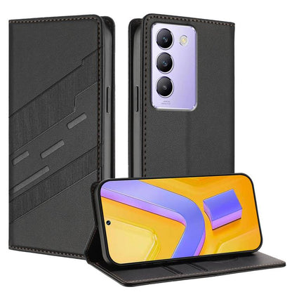 Embossed Multi-functional Wallet Retro Leather Phone Case, For vivo Y29s 5G Global, For vivo Y29 4G Global, For vivo V50 5G Global, For vivo Y19s 4G Global, For vivo Y300 5G Global, For vivo Y200e 5G Global, For vivo V40e 5G India / iQOO Z9s 5G        ...