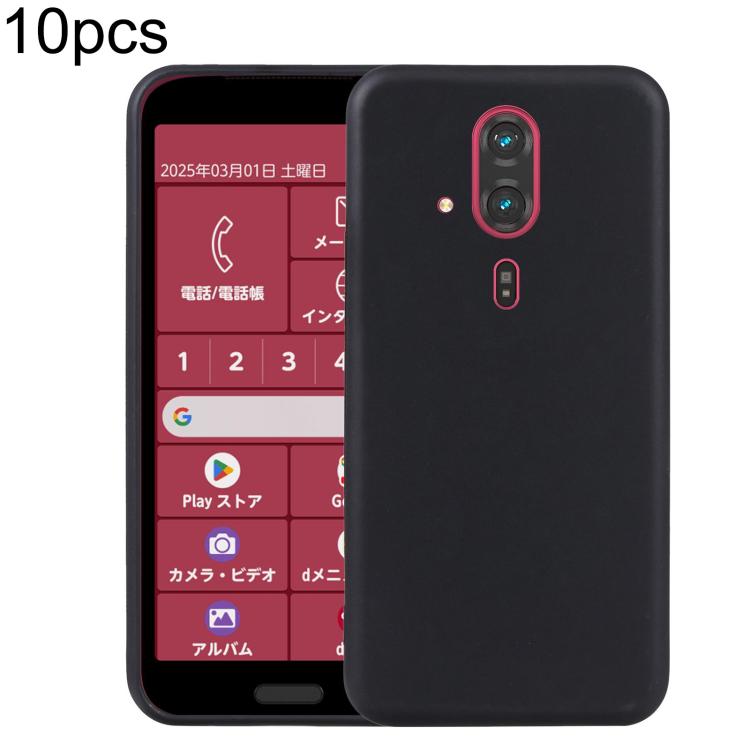10pcs TPU Phone Case, For Fujitsu Arrows We3, For Fujitsu Arrows Alpha F-51F, For Fujitsu FCNT Rakuraku F-53E, For Fujitsu Rakuraku A401FC