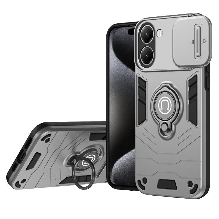Camshield Ring Holder Phone Case, For Redmi 15C 5G / 4G Global 171mm / Poco C85 4G, For Xiaomi 15T Pro 5G, For Xiaomi 15T 5G, For Xiaomi Poco C71 / Redmi A5 4G 171.7mm, For Xiaomi Poco X7 Pro