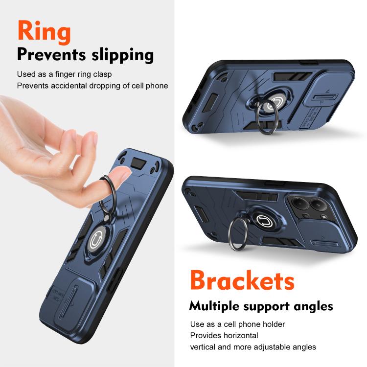 Camshield Ring Holder Phone Case, For Redmi 15C 5G / 4G Global 171mm / Poco C85 4G, For Xiaomi 15T Pro 5G, For Xiaomi 15T 5G, For Xiaomi Poco C71 / Redmi A5 4G 171.7mm, For Xiaomi Poco X7 Pro