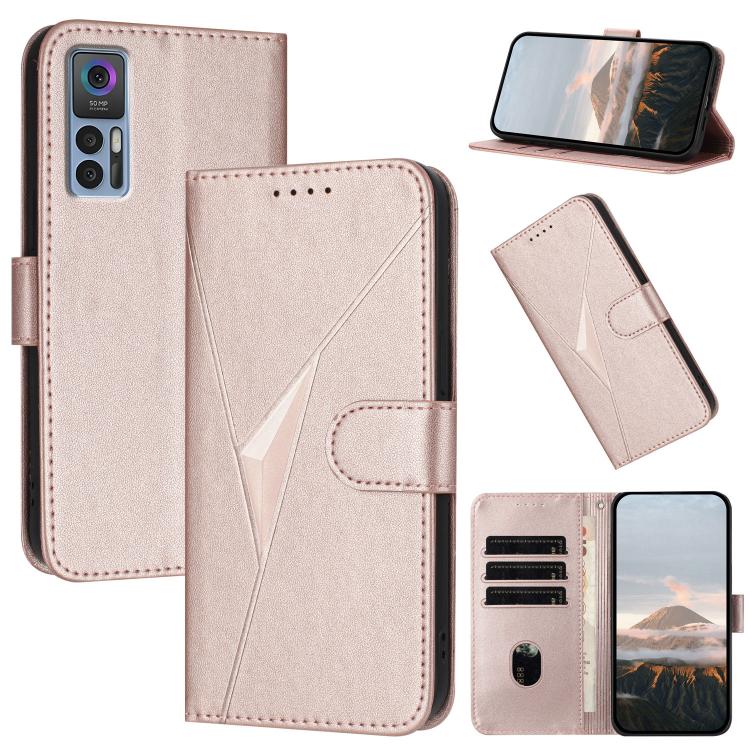 Triangle Pattern Buckle Clasp Leather Phone Case, For TCL 40 R 5G, For TCL 30 XL, For TCL 305 / 306 / 30E / 30 SE, For TCL Stylus 5G, For TCL 30T, For TCL 30 5G / 30+, For TCL 30 XE 5G, For TCL 20 R 5G