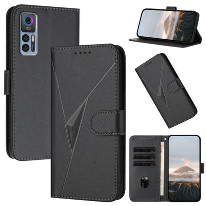 Triangle Pattern Buckle Clasp Leather Phone Case, For TCL 40 R 5G, For TCL 30 XL, For TCL 305 / 306 / 30E / 30 SE, For TCL Stylus 5G, For TCL 30T, For TCL 30 5G / 30+, For TCL 30 XE 5G, For TCL 20 R 5G