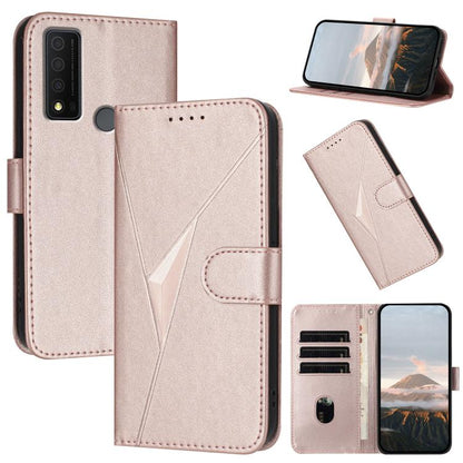 Triangle Pattern Buckle Clasp Leather Phone Case, For TCL 40 R 5G, For TCL 30 XL, For TCL 305 / 306 / 30E / 30 SE, For TCL Stylus 5G, For TCL 30T, For TCL 30 5G / 30+, For TCL 30 XE 5G, For TCL 20 R 5G