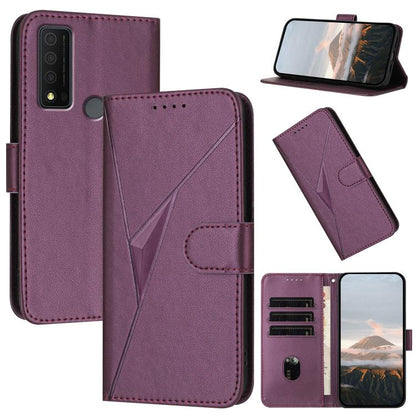 Triangle Pattern Buckle Clasp Leather Phone Case, For TCL 40 R 5G, For TCL 30 XL, For TCL 305 / 306 / 30E / 30 SE, For TCL Stylus 5G, For TCL 30T, For TCL 30 5G / 30+, For TCL 30 XE 5G, For TCL 20 R 5G