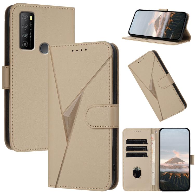 Triangle Pattern Buckle Clasp Leather Phone Case, For TCL 40 R 5G, For TCL 30 XL, For TCL 305 / 306 / 30E / 30 SE, For TCL Stylus 5G, For TCL 30T, For TCL 30 5G / 30+, For TCL 30 XE 5G, For TCL 20 R 5G