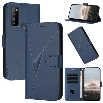 Triangle Pattern Buckle Clasp Leather Phone Case, For TCL 40 R 5G, For TCL 30 XL, For TCL 305 / 306 / 30E / 30 SE, For TCL Stylus 5G, For TCL 30T, For TCL 30 5G / 30+, For TCL 30 XE 5G, For TCL 20 R 5G