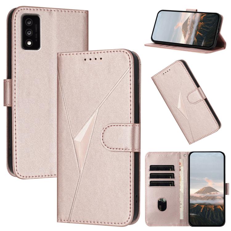 Triangle Pattern Buckle Clasp Leather Phone Case, For TCL 40 R 5G, For TCL 30 XL, For TCL 305 / 306 / 30E / 30 SE, For TCL Stylus 5G, For TCL 30T, For TCL 30 5G / 30+, For TCL 30 XE 5G, For TCL 20 R 5G