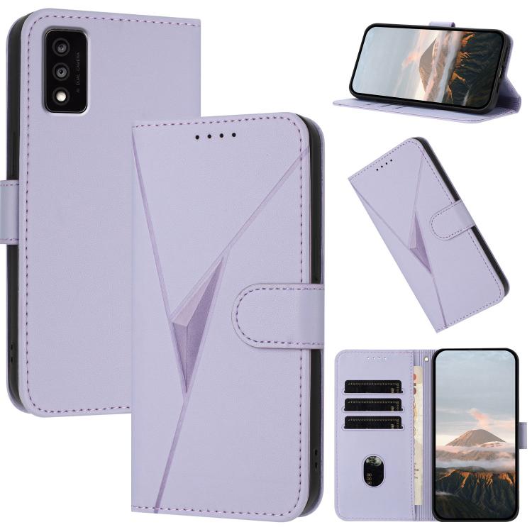 Triangle Pattern Buckle Clasp Leather Phone Case, For TCL 40 R 5G, For TCL 30 XL, For TCL 305 / 306 / 30E / 30 SE, For TCL Stylus 5G, For TCL 30T, For TCL 30 5G / 30+, For TCL 30 XE 5G, For TCL 20 R 5G