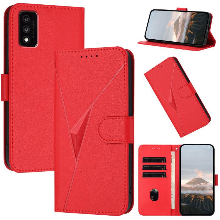 Triangle Pattern Buckle Clasp Leather Phone Case, For TCL 40 R 5G, For TCL 30 XL, For TCL 305 / 306 / 30E / 30 SE, For TCL Stylus 5G, For TCL 30T, For TCL 30 5G / 30+, For TCL 30 XE 5G, For TCL 20 R 5G