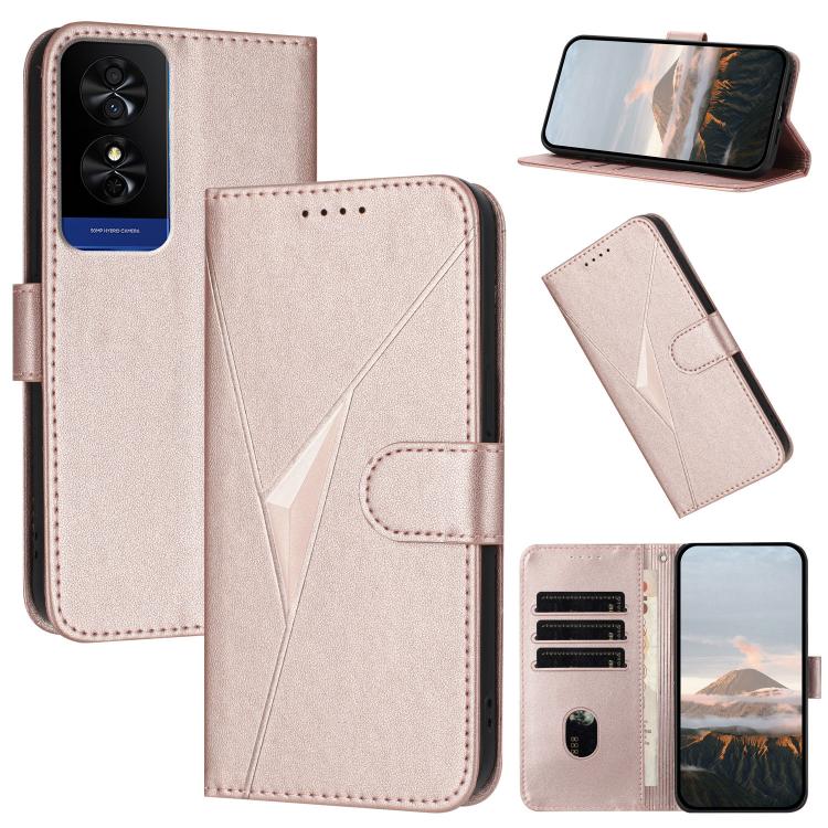 Triangle Pattern Buckle Clasp Leather Phone Case, For TCL K70 5G, For TCL K70 SE T453D, For TCL K70 Power 4G, For TCL NxtPaper 70 Pro 5G, For TCL 60 SE NxtPaper 5G, For TCL 60 SE / TCL 605, For TCL 60R 5G, For TCL 503                                   ...