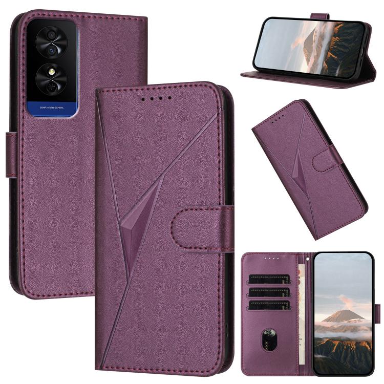 Triangle Pattern Buckle Clasp Leather Phone Case, For TCL K70 5G, For TCL K70 SE T453D, For TCL K70 Power 4G, For TCL NxtPaper 70 Pro 5G, For TCL 60 SE NxtPaper 5G, For TCL 60 SE / TCL 605, For TCL 60R 5G, For TCL 503                                   ...