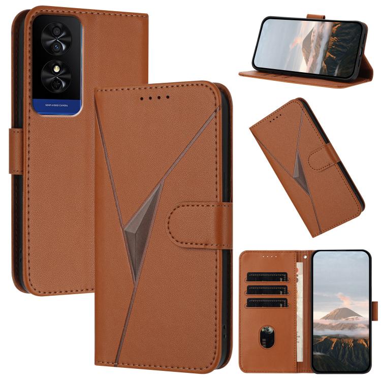 Triangle Pattern Buckle Clasp Leather Phone Case, For TCL K70 5G, For TCL K70 SE T453D, For TCL K70 Power 4G, For TCL NxtPaper 70 Pro 5G, For TCL 60 SE NxtPaper 5G, For TCL 60 SE / TCL 605, For TCL 60R 5G, For TCL 503                                   ...
