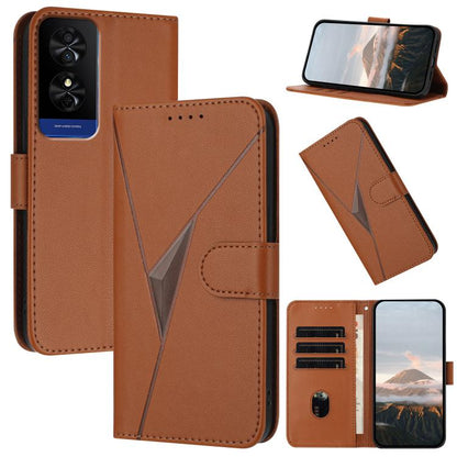 Triangle Pattern Buckle Clasp Leather Phone Case, For TCL K70 5G, For TCL K70 SE T453D, For TCL K70 Power 4G, For TCL NxtPaper 70 Pro 5G, For TCL 60 SE NxtPaper 5G, For TCL 60 SE / TCL 605, For TCL 60R 5G, For TCL 503                                   ...