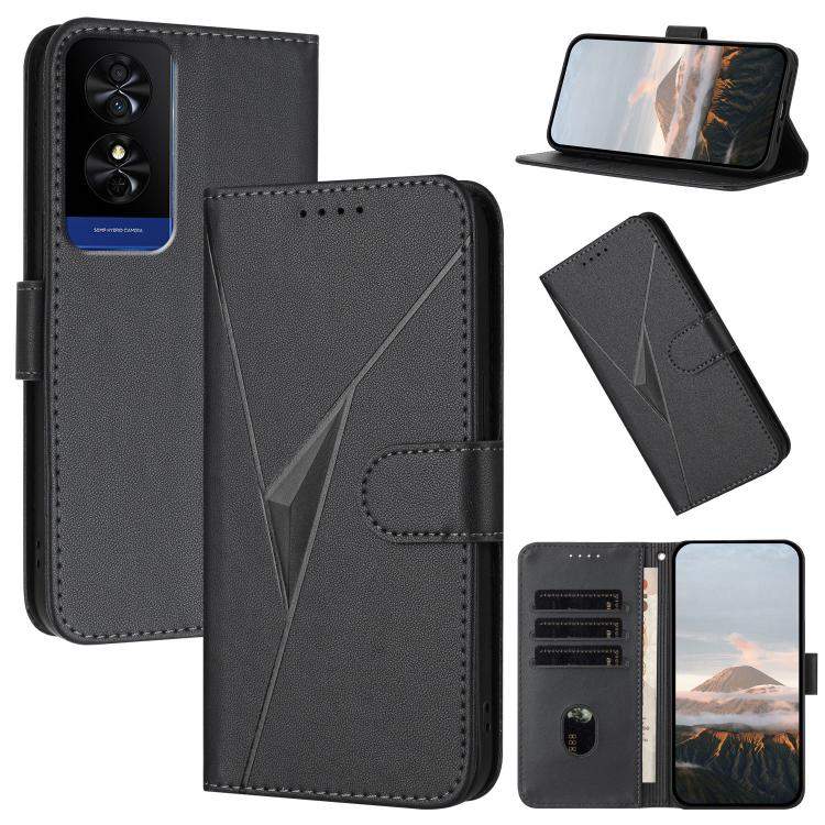Triangle Pattern Buckle Clasp Leather Phone Case, For TCL K70 5G, For TCL K70 SE T453D, For TCL K70 Power 4G, For TCL NxtPaper 70 Pro 5G, For TCL 60 SE NxtPaper 5G, For TCL 60 SE / TCL 605, For TCL 60R 5G, For TCL 503                                   ...