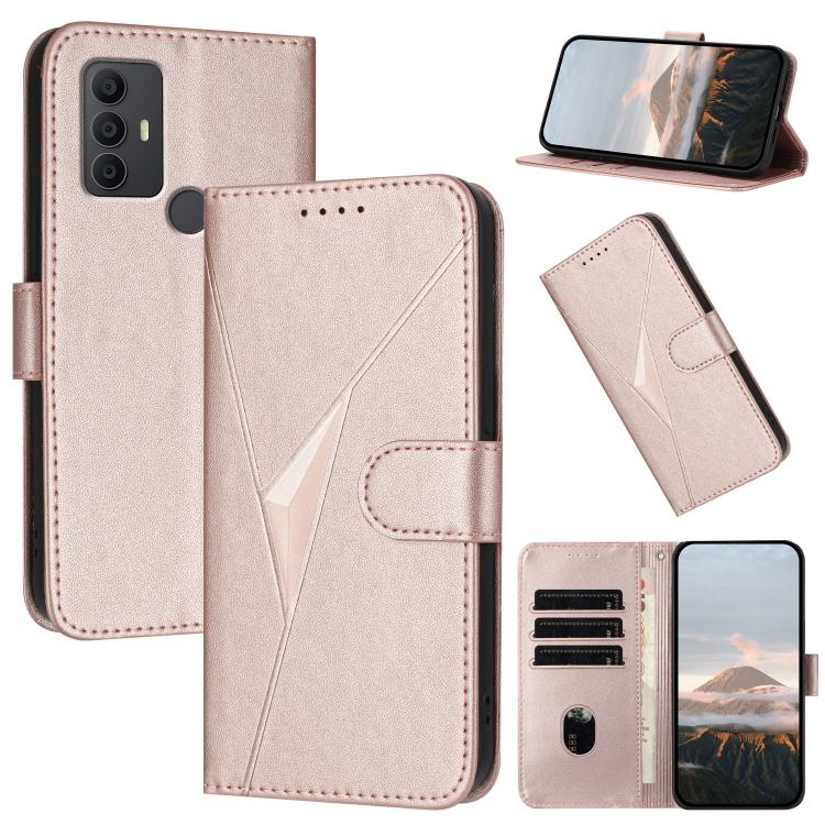 Triangle Pattern Buckle Clasp Leather Phone Case, For TCL 40 R 5G, For TCL 30 XL, For TCL 305 / 306 / 30E / 30 SE, For TCL Stylus 5G, For TCL 30T, For TCL 30 5G / 30+, For TCL 30 XE 5G, For TCL 20 R 5G