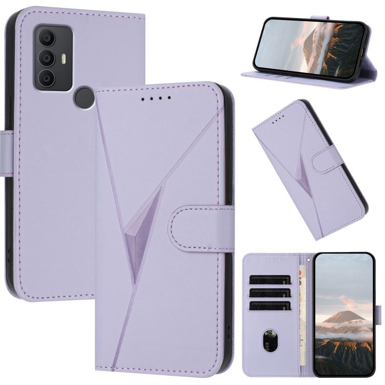 Triangle Pattern Buckle Clasp Leather Phone Case, For TCL 40 R 5G, For TCL 30 XL, For TCL 305 / 306 / 30E / 30 SE, For TCL Stylus 5G, For TCL 30T, For TCL 30 5G / 30+, For TCL 30 XE 5G, For TCL 20 R 5G