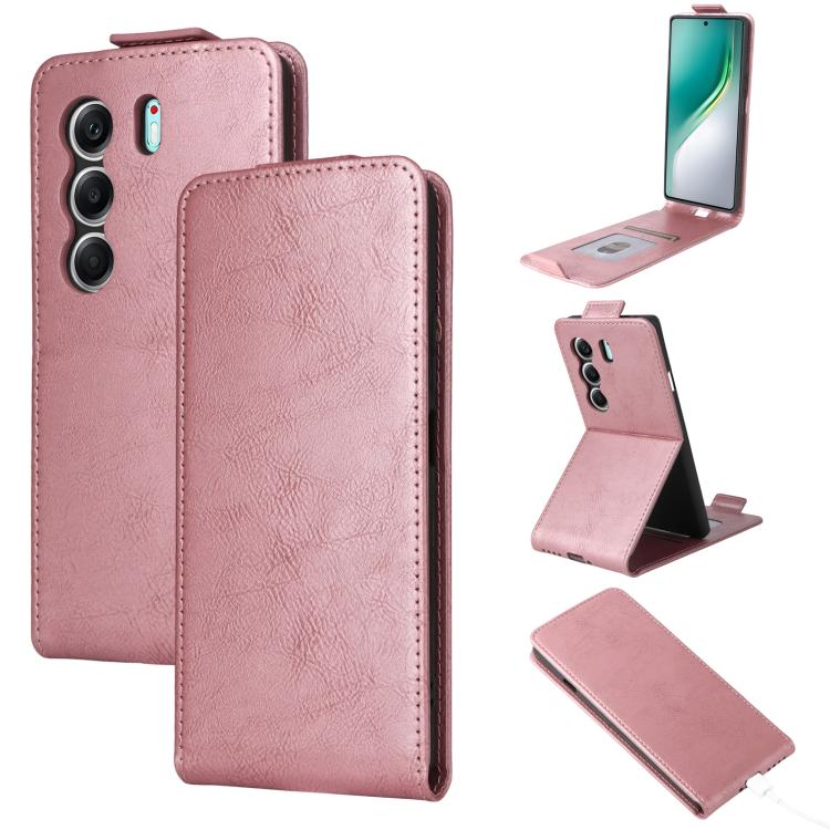 Magnetic Vertical Flip Leather Phone Case with Buckle, For Tecno Camon 40 4G