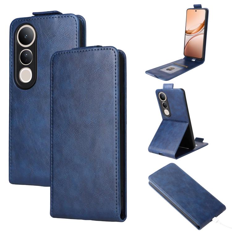 Magnetic Vertical Flip Leather Phone Case with Buckle, For vivo V50 Lite 5G Global, For vivo Y04 4G / Y29s 5G