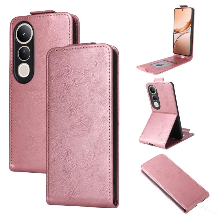 Magnetic Vertical Flip Leather Phone Case with Buckle, For vivo V50 Lite 5G Global, For vivo Y04 4G / Y29s 5G