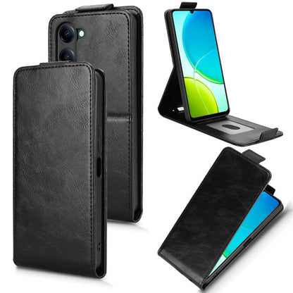 Magnetic Vertical Flip Leather Phone Case with Buckle, For vivo V50 Lite 5G Global, For vivo Y04 4G / Y29s 5G