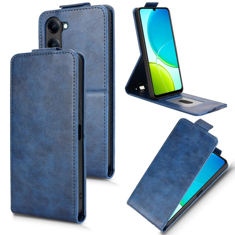 Magnetic Vertical Flip Leather Phone Case with Buckle, For vivo V50 Lite 5G Global, For vivo Y04 4G / Y29s 5G