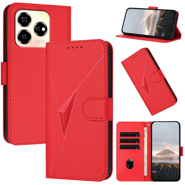 Triangle Pattern Buckle Clasp Leather Phone Case, For ZTE Blade V70, For ZTE Blade V60 Design, For ZTE Blade A75 5G / Nubia Focus, For ZTE Blade A75 4G, For ZTE nubia Z60S Pro, For ZTE Blade A55 / A35, For ZTE Axon 60                                   ...