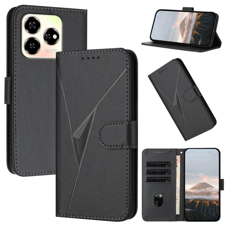 Triangle Pattern Buckle Clasp Leather Phone Case, For ZTE Blade V70, For ZTE Blade V60 Design, For ZTE Blade A75 5G / Nubia Focus, For ZTE Blade A75 4G, For ZTE nubia Z60S Pro, For ZTE Blade A55 / A35, For ZTE Axon 60                                   ...