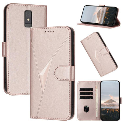 Triangle Pattern Buckle Clasp Leather Phone Case, For ZTE Blade A32, For ZTE Libero 5G III, For ZTE Blade A72 5G, For ZTE Libero 5G II, For ZTE Blade A72, For ZTE Blade A52