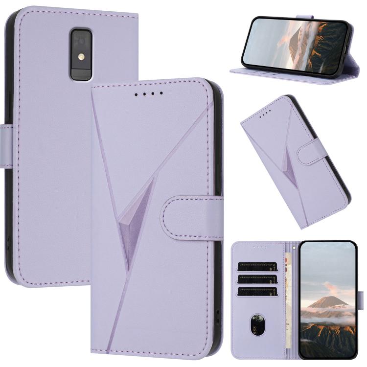 Triangle Pattern Buckle Clasp Leather Phone Case, For ZTE Blade A32, For ZTE Libero 5G III, For ZTE Blade A72 5G, For ZTE Libero 5G II, For ZTE Blade A72, For ZTE Blade A52