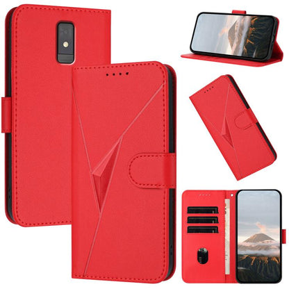 Triangle Pattern Buckle Clasp Leather Phone Case, For ZTE Blade A32, For ZTE Libero 5G III, For ZTE Blade A72 5G, For ZTE Libero 5G II, For ZTE Blade A72, For ZTE Blade A52