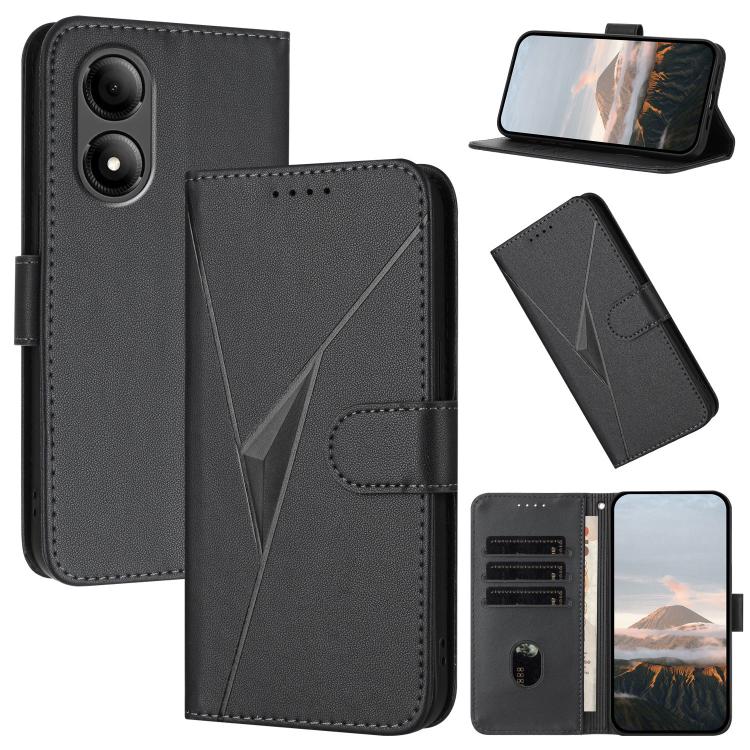 Triangle Pattern Buckle Clasp Leather Phone Case, For ZTE nubia Z60 Ultra, For ZTE Blade A54, For ZTE Blade A73 4G / Blade V50 Design 4G, For ZTE Blade A73 5G, For ZTE Blade V50 Vita, For ZTE Blade A33s, For ZTE Blade A53 Pro, For ZTE Blade A72s       ...