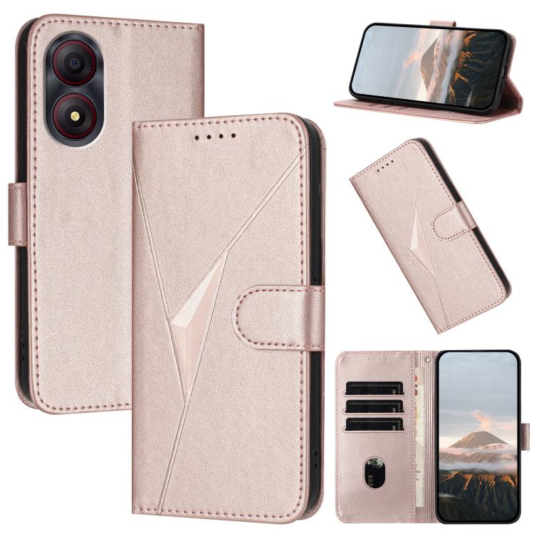 Triangle Pattern Buckle Clasp Leather Phone Case, For ZTE Blade V70, For ZTE Blade V60 Design, For ZTE Blade A75 5G / Nubia Focus, For ZTE Blade A75 4G, For ZTE nubia Z60S Pro, For ZTE Blade A55 / A35, For ZTE Axon 60                                   ...