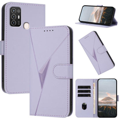 Triangle Pattern Buckle Clasp Leather Phone Case, For ZTE Blade A32, For ZTE Libero 5G III, For ZTE Blade A72 5G, For ZTE Libero 5G II, For ZTE Blade A72, For ZTE Blade A52