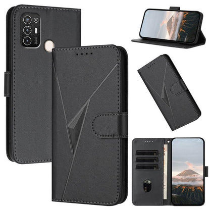 Triangle Pattern Buckle Clasp Leather Phone Case, For ZTE Blade A32, For ZTE Libero 5G III, For ZTE Blade A72 5G, For ZTE Libero 5G II, For ZTE Blade A72, For ZTE Blade A52
