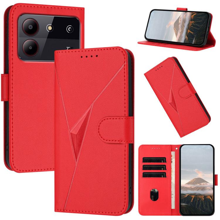 Triangle Pattern Buckle Clasp Leather Phone Case, For ZTE nubia Z60 Ultra, For ZTE Blade A54, For ZTE Blade A73 4G / Blade V50 Design 4G, For ZTE Blade A73 5G, For ZTE Blade V50 Vita, For ZTE Blade A33s, For ZTE Blade A53 Pro, For ZTE Blade A72s       ...