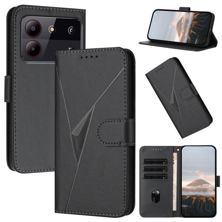 Triangle Pattern Buckle Clasp Leather Phone Case, For ZTE nubia Z60 Ultra, For ZTE Blade A54, For ZTE Blade A73 4G / Blade V50 Design 4G, For ZTE Blade A73 5G, For ZTE Blade V50 Vita, For ZTE Blade A33s, For ZTE Blade A53 Pro, For ZTE Blade A72s       ...