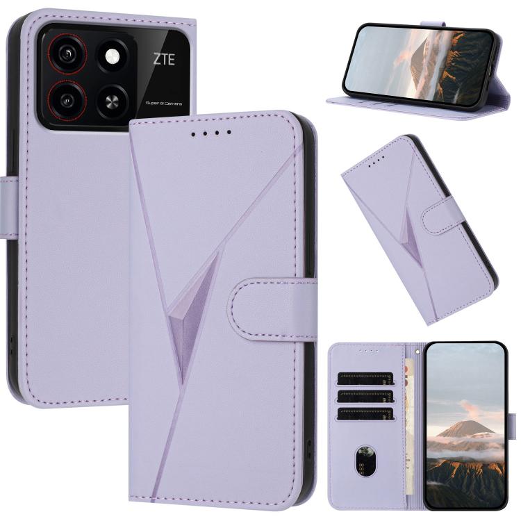 Triangle Pattern Buckle Clasp Leather Phone Case, For ZTE Blade V70, For ZTE Blade V60 Design, For ZTE Blade A75 5G / Nubia Focus, For ZTE Blade A75 4G, For ZTE nubia Z60S Pro, For ZTE Blade A55 / A35, For ZTE Axon 60                                   ...