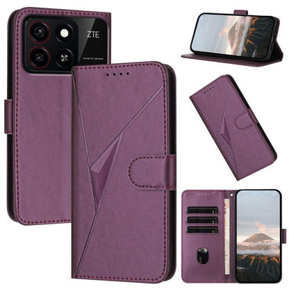 Triangle Pattern Buckle Clasp Leather Phone Case, For ZTE Blade V70, For ZTE Blade V60 Design, For ZTE Blade A75 5G / Nubia Focus, For ZTE Blade A75 4G, For ZTE nubia Z60S Pro, For ZTE Blade A55 / A35, For ZTE Axon 60                                   ...