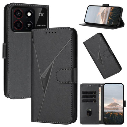 Triangle Pattern Buckle Clasp Leather Phone Case, For ZTE Blade V70, For ZTE Blade V60 Design, For ZTE Blade A75 5G / Nubia Focus, For ZTE Blade A75 4G, For ZTE nubia Z60S Pro, For ZTE Blade A55 / A35, For ZTE Axon 60                                   ...