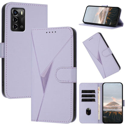 Triangle Pattern Buckle Clasp Leather Phone Case, For ZTE Blade A32, For ZTE Libero 5G III, For ZTE Blade A72 5G, For ZTE Libero 5G II, For ZTE Blade A72, For ZTE Blade A52