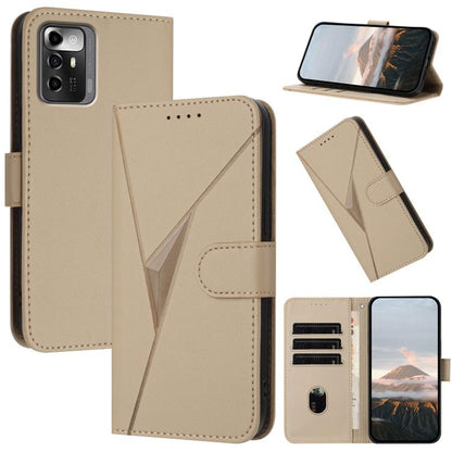 Triangle Pattern Buckle Clasp Leather Phone Case, For ZTE Blade A32, For ZTE Libero 5G III, For ZTE Blade A72 5G, For ZTE Libero 5G II, For ZTE Blade A72, For ZTE Blade A52