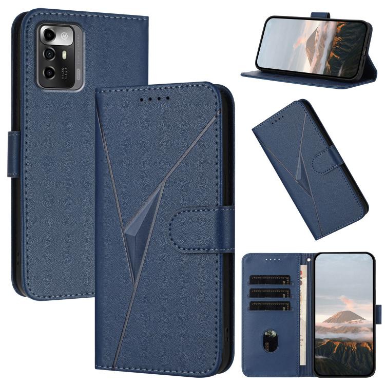 Triangle Pattern Buckle Clasp Leather Phone Case, For ZTE Blade A32, For ZTE Libero 5G III, For ZTE Blade A72 5G, For ZTE Libero 5G II, For ZTE Blade A72, For ZTE Blade A52